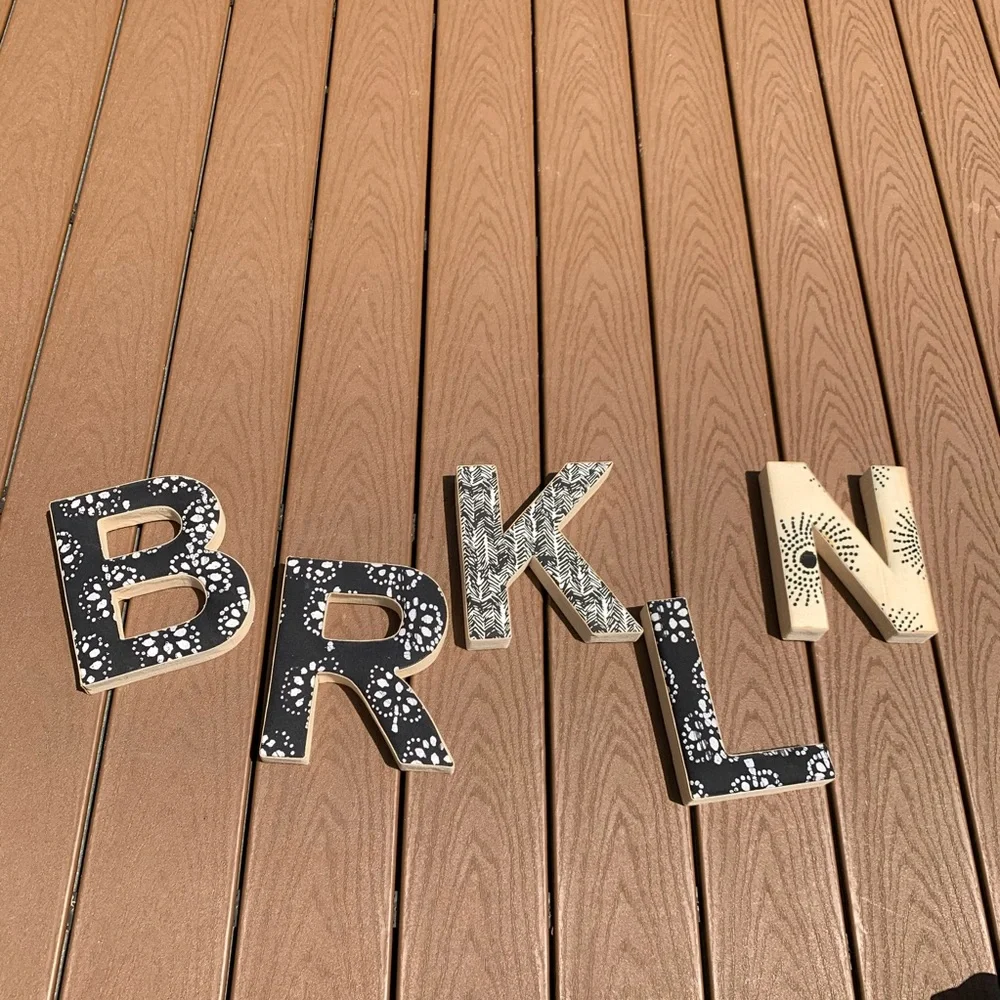 Fabric Letters B, R, K, L & N - Picture 1 of 5